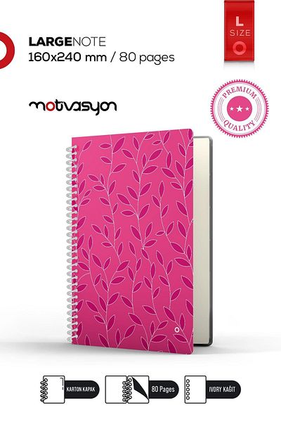Motivasyon Yayınları Motivation Notebook Large Size Leaf Series 2 Pieces 16x24 Size