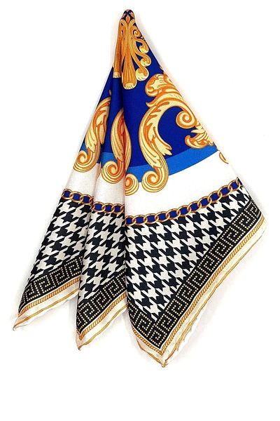 Kravatkolik Multicolored Motif Pattern Men's Pocket Handkerchief SPS591-69
