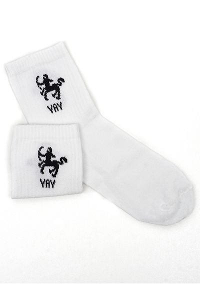 Beşiroğlu Sagittarius Tennis Gym Fitness Socks Unisex White Astrology Horoscope Patterned