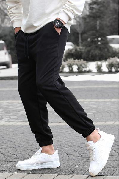 BayBayan Ανδρικό εύκαμπτο παντελόνι Jogger με τρία κλωστές