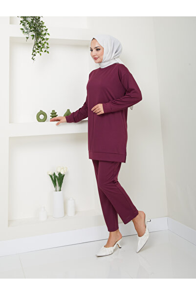 VOLT CLOTHİNG Zsinóros szövetből készült női hidzsáb készlet - kettős készlet