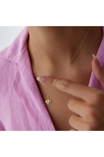 HAMZA YILMAZ MÜCEVHERAT Minimal Arı Altın Kolye