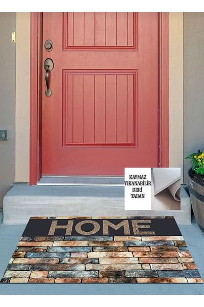 Ardizayn Home Written Wall Pattern Decorative, Non-Slip Leather Base, Washable, Door Mat 40 Cm X 60 Cm