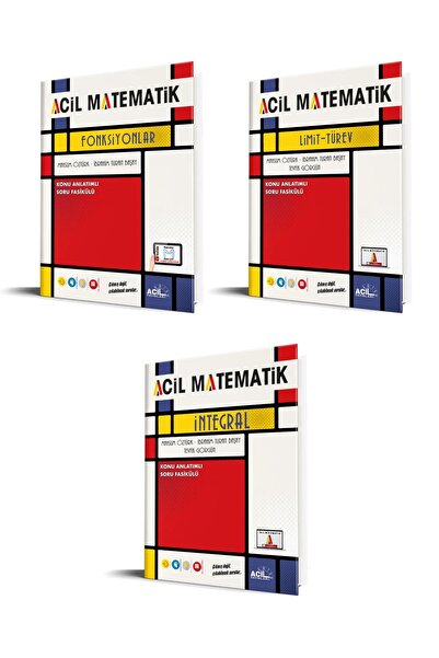 Acil Yayınları 2024 Acil Fonksiyonlar Limit Türev İntegral Fasikül Seti Yeni ...