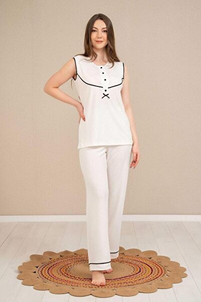 Baha 4524 YARIM KOL 3'LÜ PİJAMA TAKIM