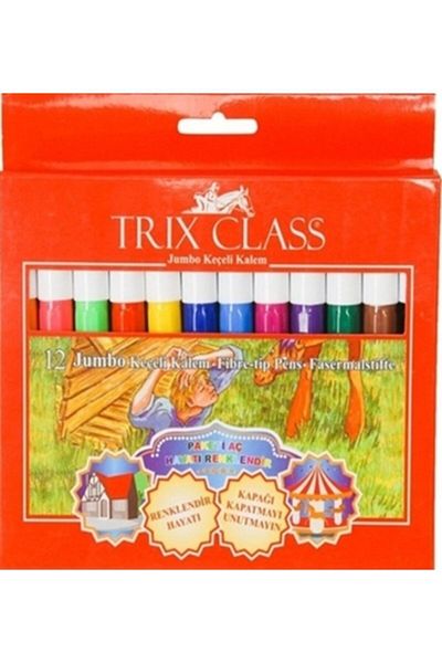 Trixie Trix Jumbo Felted Crayons 12 Colors