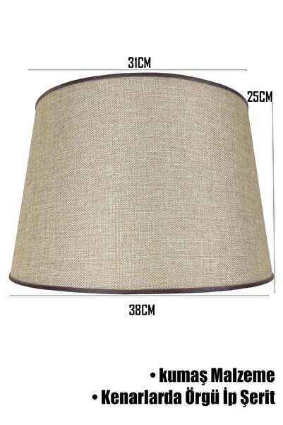 Vivido Abajur Kumbeji Örgü İp Şeritli Lambader Şapkası