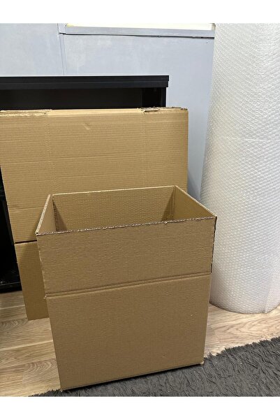 aybaş kağıtçılık 40x30x30 5 Adet DOPEL Taşıma Kolisi Çift Oluklu Boş Koli, Ta...