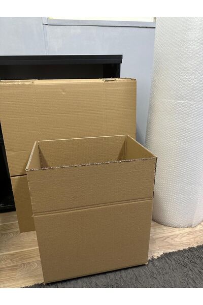 aybaş kağıtçılık Kutu Taşınma Seti, 40x30x30cm 10’lu Çift Oluklu Boş Karton, 1.Adet Koli Bandı, 40gr. 5mt Patpat