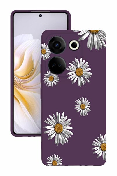 TECNO Camon 20 Pro Uyumlu Kamera Korumalı Ve Tasarımlı Mor Renk A Kalite Silikon Kılıf