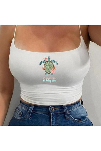 Touz Moda White Caretta Crop Bustier - Σχοινί λουράκι