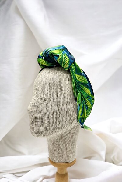 pistore Αξεσουάρ μαλλιών με τροπικό σχέδιο ζωηρά πράσινα χρώματα Bandana Scarf New Season