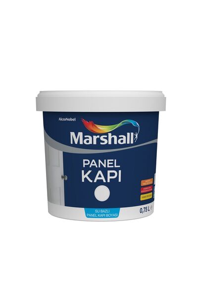 Marshall Su Bazlı Panel Kapı Boyası Zeytin Dalı 1 Lt (1 KG)