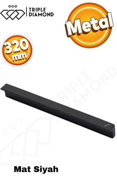 Triple Diamond 320 mm Metal Siyah Çekmece Kulpları Dolap Mutfak Mobilya Kulpu...