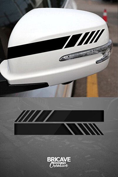 Bricave Yan Ayna Şerit Araba-Motosiklet Cam Etiket Sticker 18x5cm