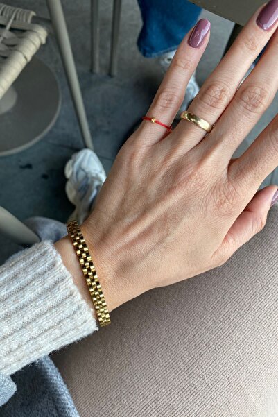 MOD10 Kırmızı İp Yüzük Gold