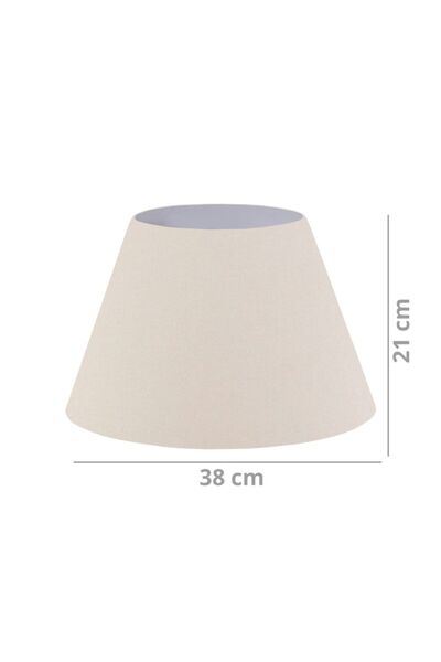 HOMİNG Pratik Krem Kumaş Konik Lambader Başlığı Ayd-2636