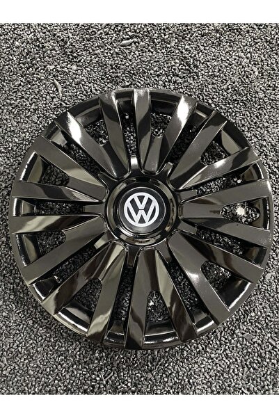 YILAPJANT Volkswagen Bora 15" Inç Kırılmaz Jant Kapağı Siyah 4 Adet