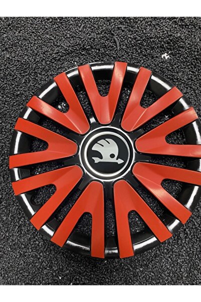 YILAPJANT Skoda 13 Inc Kırmızı Renkli Jant Kapağı Kırılmaz