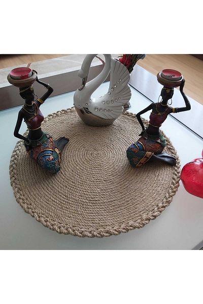 home decors by özlem Decorative Cover, Wicker Runner, Table Cover, Kitchen Cover, Coffee Table Console Cover - 48x48 Cm