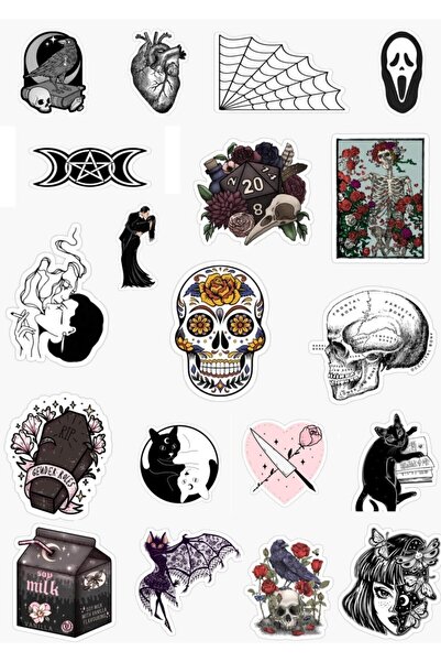 MiniPera Gothic - Gotik Temalı Özel Tasarım Sticker Seti - Telefon Ve Bilgisa...