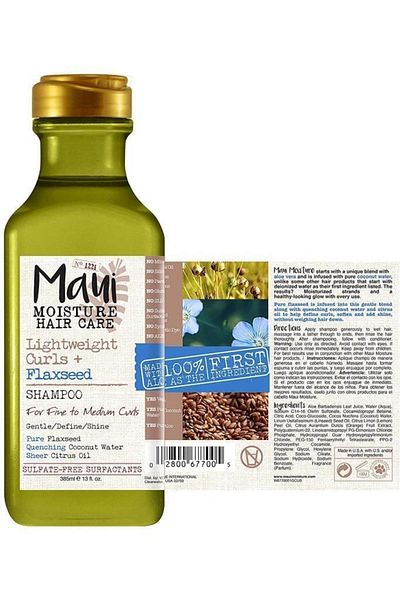 Maui Flaxseed 385ml Light Curl Hair Shampoo