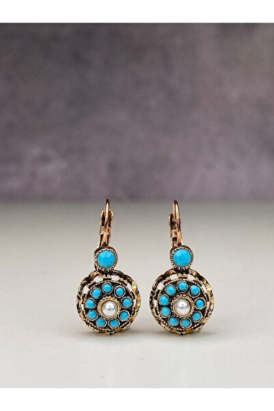 tasarımhikayecisi Mardin'in Minik Çiçekli Mavi Küpesi