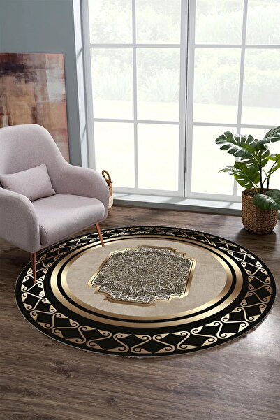 YTR HOME Dijital Baskı Yıkanabilir Kaymaz Taban Dekoratif Salon Mutfak Halısı...