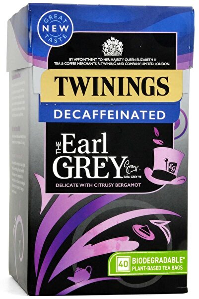 Twinings Earl Grey Decaffeinated Bardak Poşet Çay 40 Adet