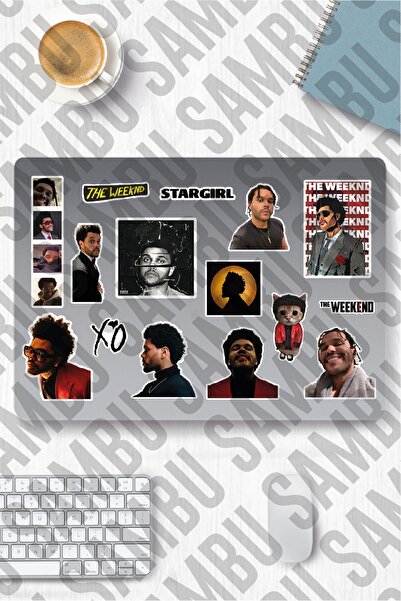 Sambu Design The Weeknd Temalı Sticker Etiket Seti - Laptop Notebook Telefon