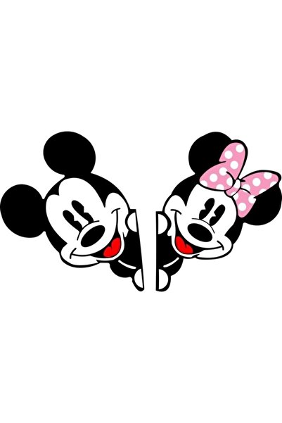 Sticker Fabrikası Mickey Mouse Ve Minnie Mouse Sticker