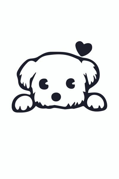 Limitless Design Sevimli Köpek Oto Uyumlu Sticker, 13x10 Cm Motorsiklet Kask ...