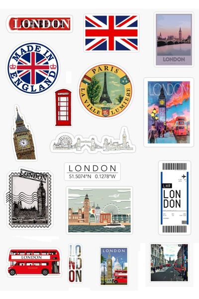 MiniPera Londra - Ingiltere Baskılı 17'li Telefon Ve Bilgisayar Yüzeylerine U...