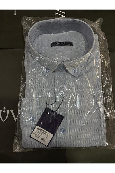 SÜVARİ Βαμβακερό μακρυμάνικο πουκάμισο Slim Fit