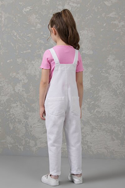 DMB BOYS & GIRLS Gabardine Girl's Denim Overalls - Cotton and Pocket