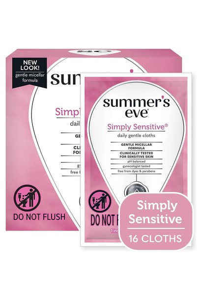 Summer's Eve Simply Sensitive Special Area Cleaning Wipes 16 Pieces