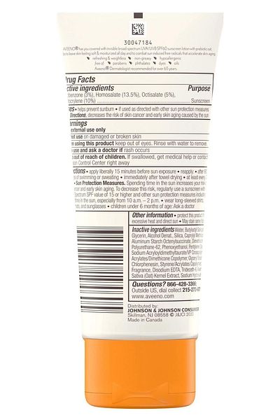 AVEENO SPF60 Protect+Hydrate Face Sunscreen - 88ml