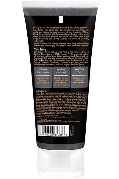Shea Moisture African Black Soap And Bamboo Charcoal Body Peeling 170gr