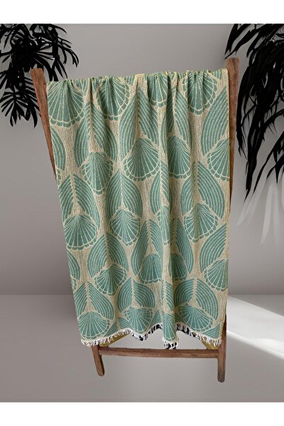 fildastore Kavak Ağacı Lifinden El Dokuması Midye Desen, Jakarlı, Premium Kal...