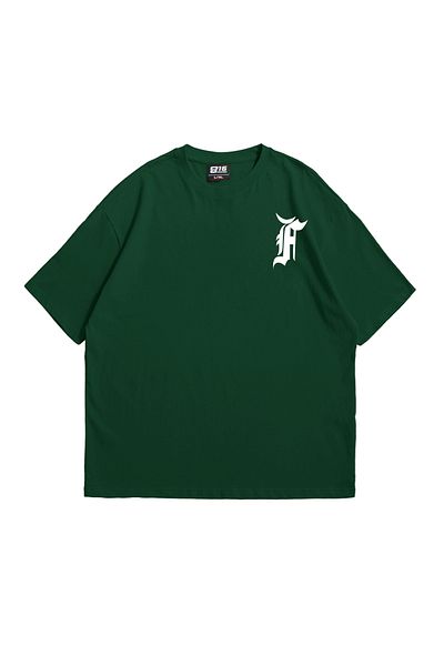 Sekizbiraltı Unisex Χακί Oversize T-Shirt - Patch Λεπτομερές