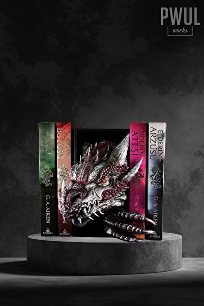 PWUL WORKS Masalsı Bir Atmosfer İçin Ejderha Kitaplık Süsü/Dekoratif Obje