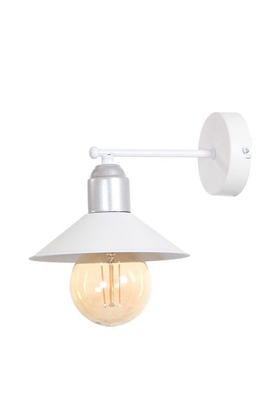 Fer Avize Beta Modern Design Living Room - Kitchen - Bedroom - White Color Gray Lampholder Wall Sconce