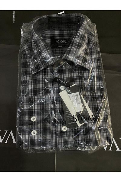 SÜVARİ Πουκάμισο με μακρυμάνικο καρό σχέδιο Slim Fit