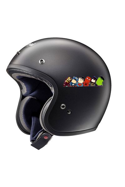 MegaSticker 22x5 см стикер за кола Mrvl Heroes - каска, мотоциклет и лаптоп