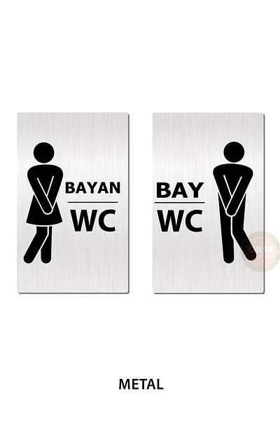 Orse Reklam WC Door Lettering Metal