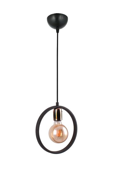 Fer Avize Darya Modern Retro Black Color Living Room - Kitchen - Bedroom Single Chandelier