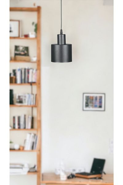 Fer Avize Mısra Modern Design Metal Head Black Color Pendant Lamp Cafe - Kitchen Single Chandelier