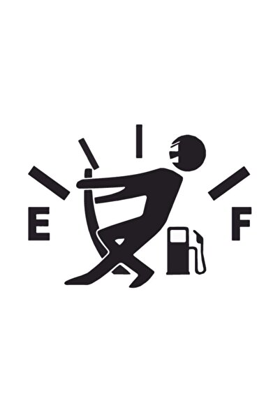 MegaSticker ملصق غطاء خزان وقود السيارة ملصق سيارة ملصق أسود 13x9.5 سم