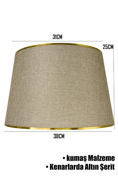 Vivido Abajur Kumbeji Gold Şeritli Lambader Şapkası