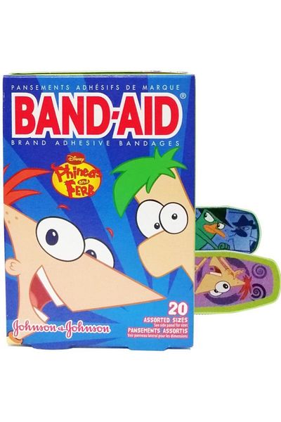 Johnson & Johnson Band Aid Phineas And Ferb Band-Aid 20 Pieces Mixed Size